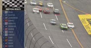 Wild finish: Andy Jankowiak earns his first ARCA win with a huge run at Talladega